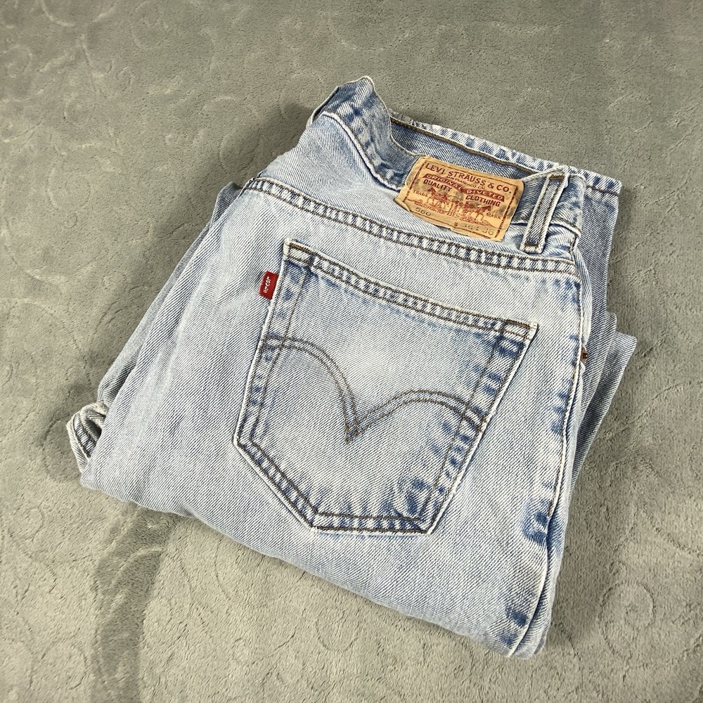 Levis 560 Jeans Mens 35x32 ‎ Loose Denim Jean Red Tag Tapered Relaxed Light Blue